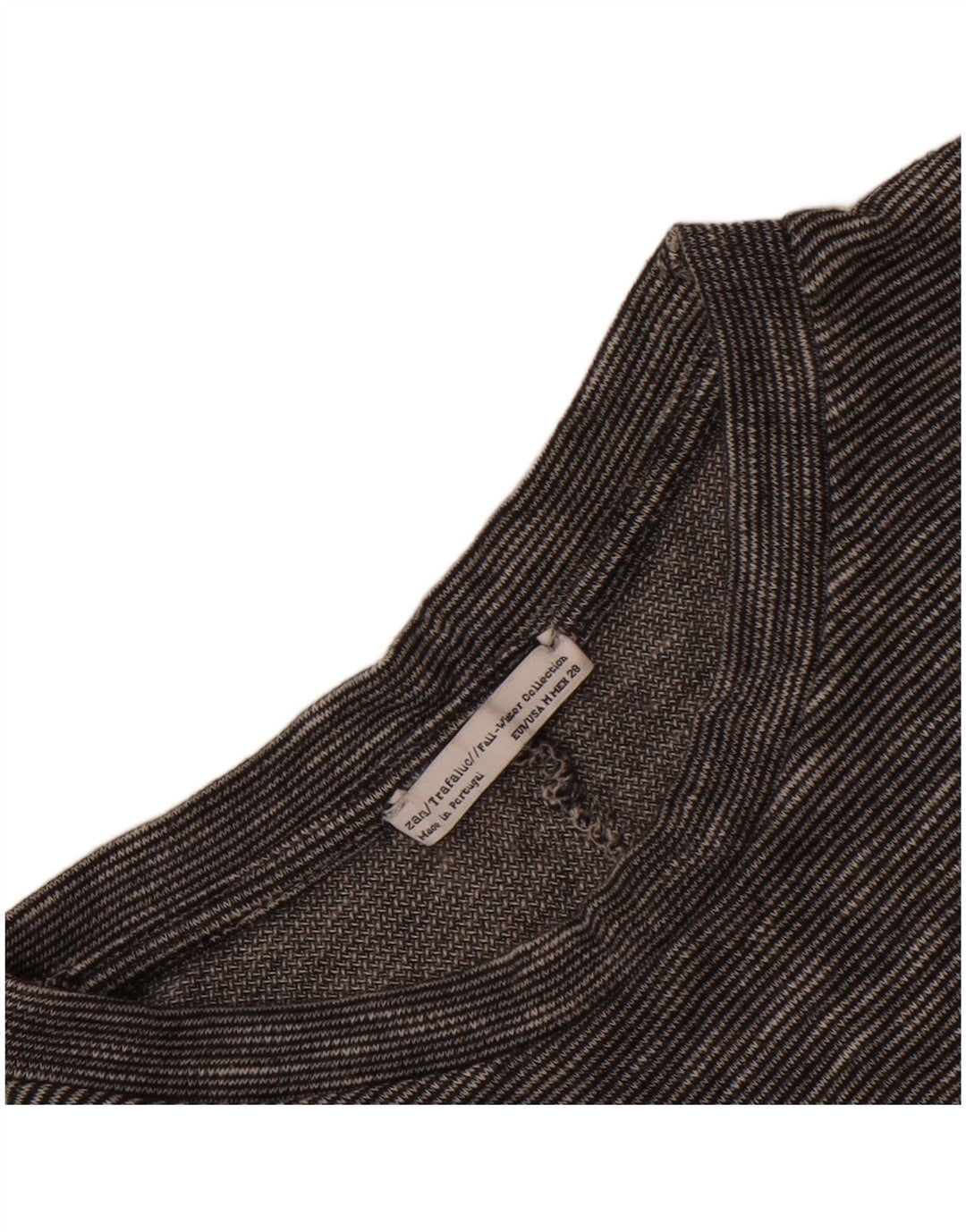 Top Zara da donna manica 3/4 UK 14 grigio medio screziato