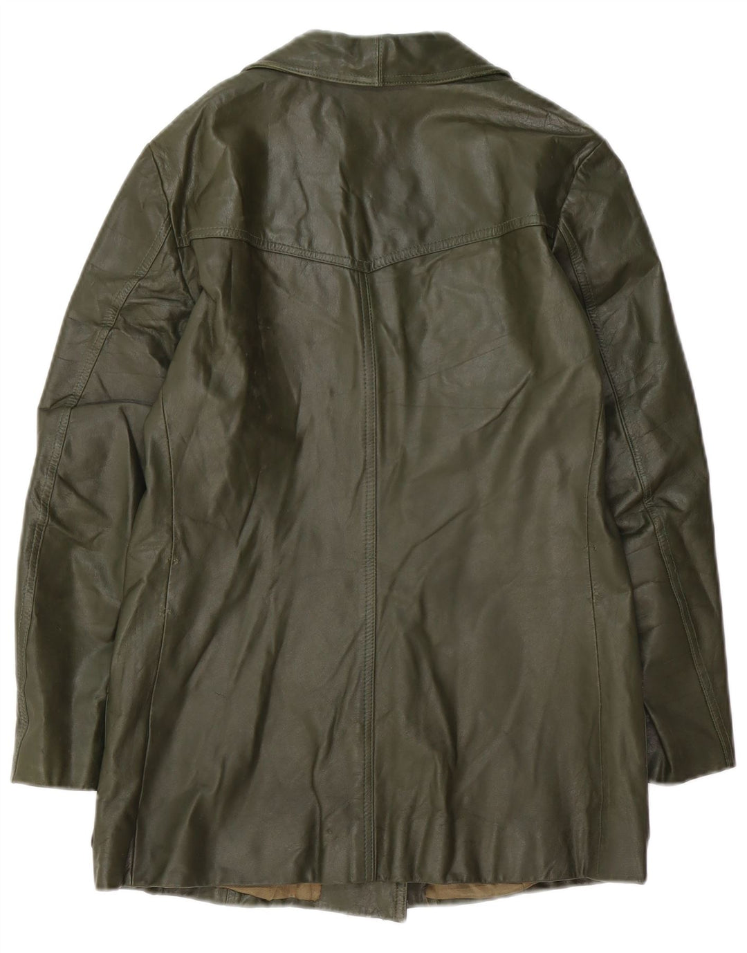 Giacca in pelle da donna VINTAGE UK 14 Pelle verde medio