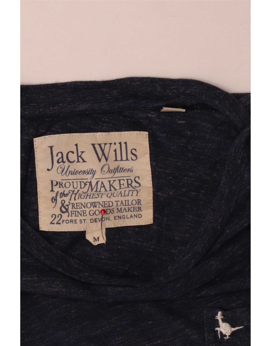 T-shirt da uomo Jack Wills Top in cotone screziato blu navy medio