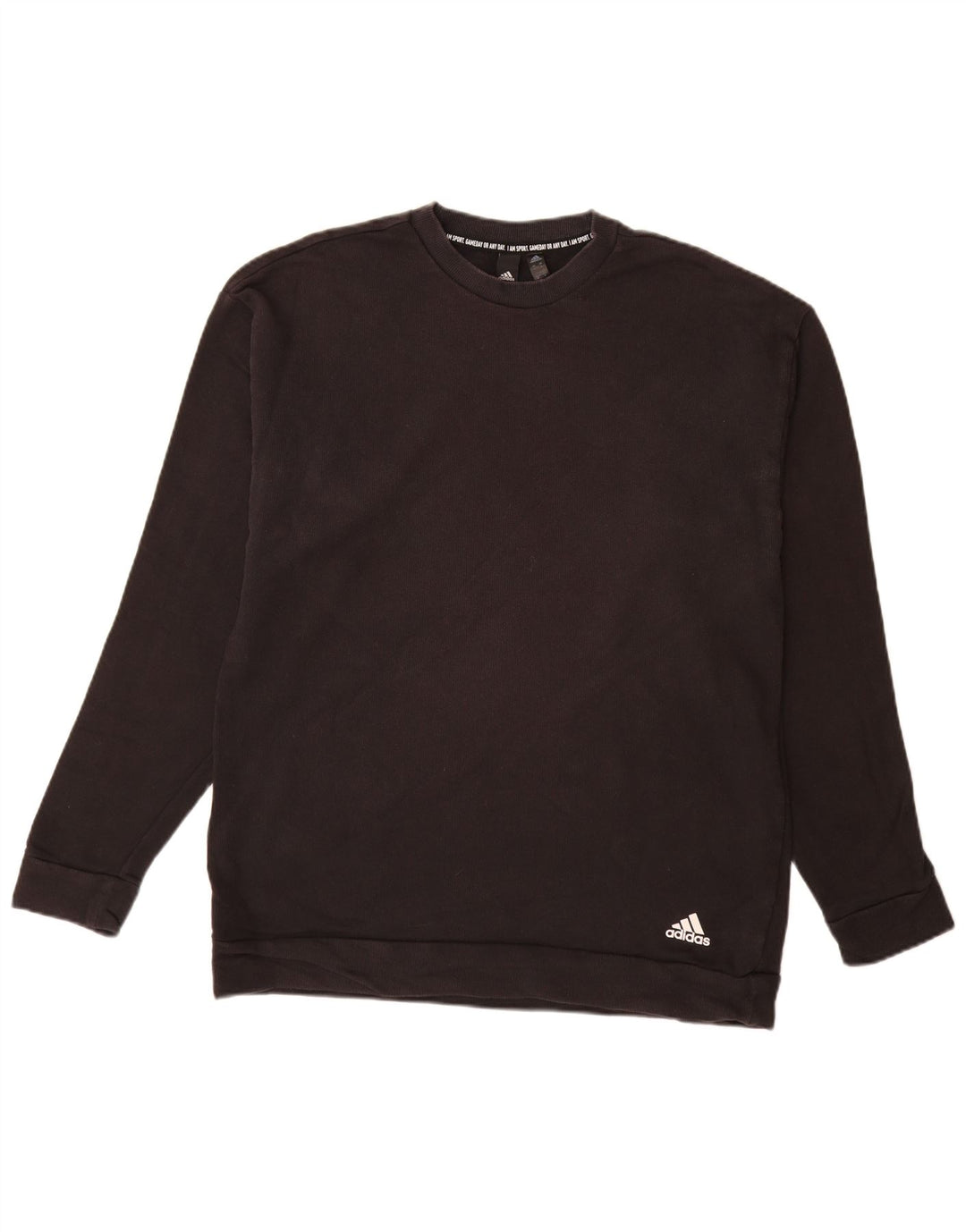 Felpa ADIDAS da uomo maglione grande in cotone nero