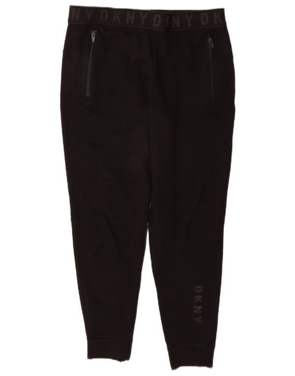 Dkny Pantaloni da tuta con grafica da donna Joggers UK 14 Medio Nero Cotone