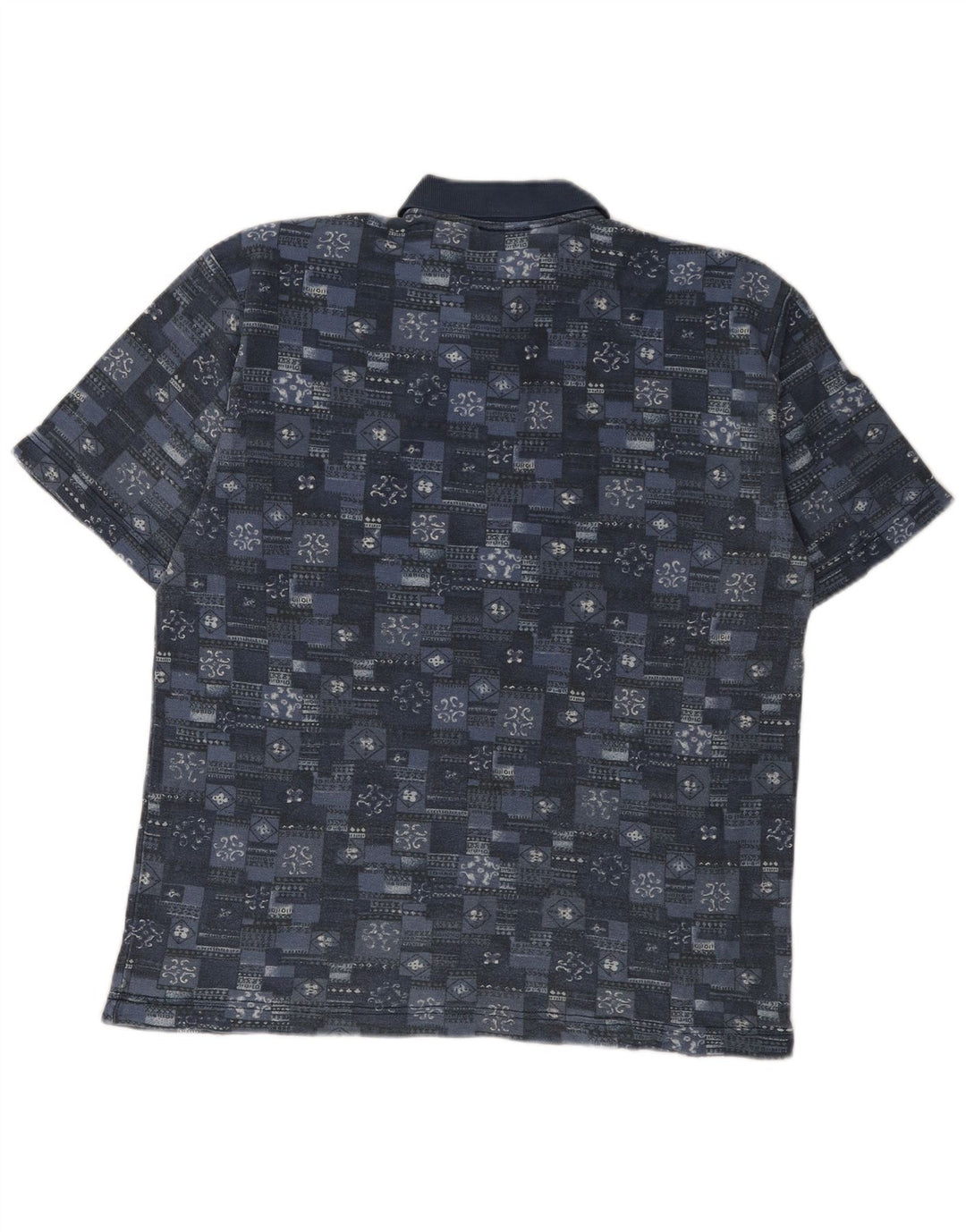 Polo da uomo Fila IT 52 Large Blu geometrica