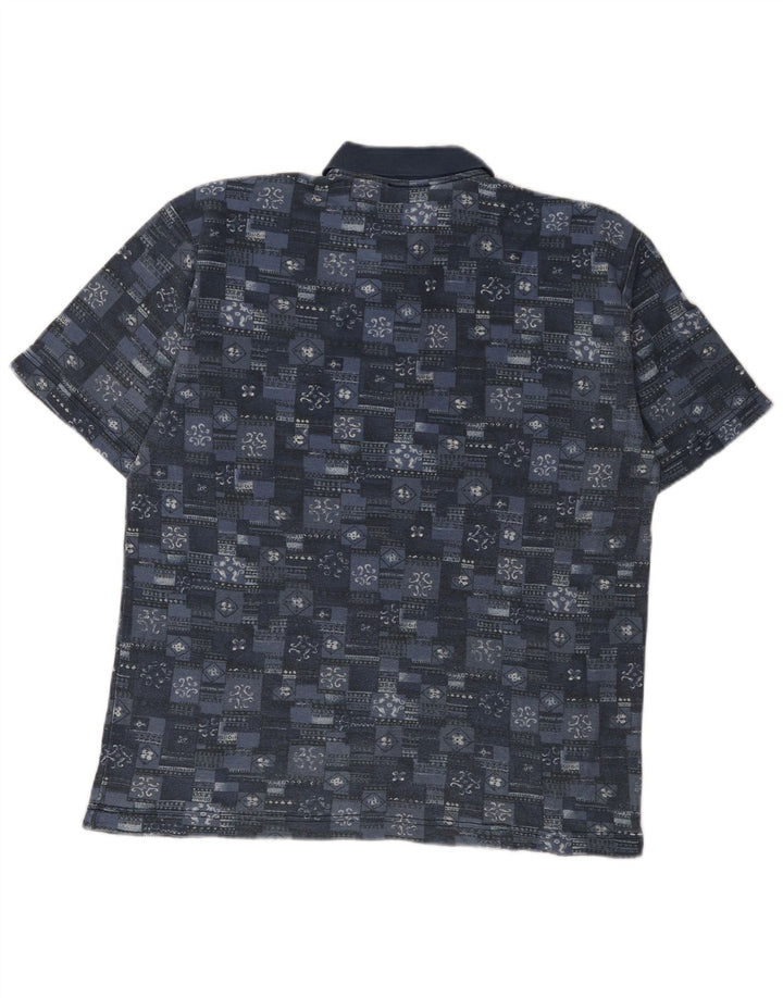 Polo da uomo Fila IT 52 Large Blu geometrica