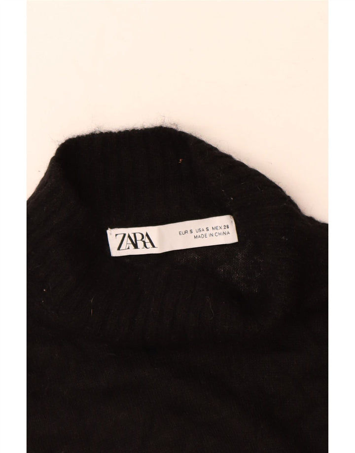Maglione corto a collo alto da donna Zara UK 10 piccolo nero