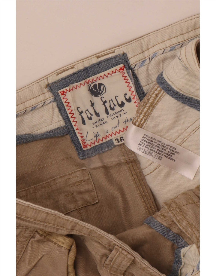 Pantaloncini cargo da uomo Fat Face W36 grandi in cotone beige