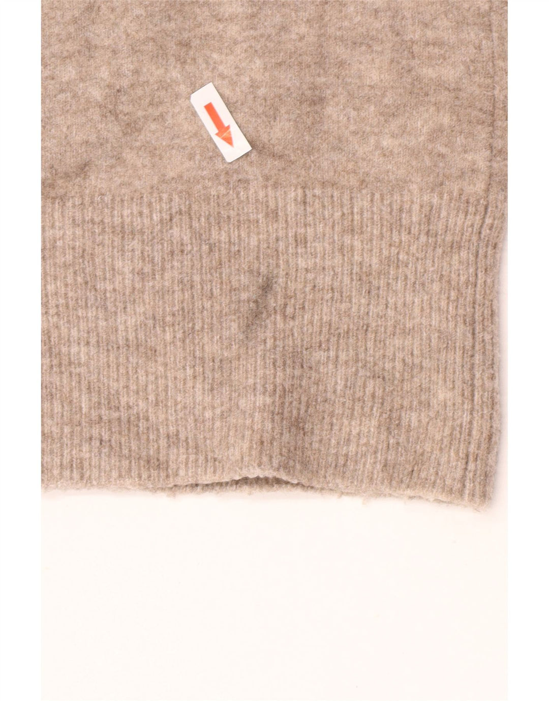Maglione oversize con scollo a V da donna Zara UK 10 piccolo marrone screziato