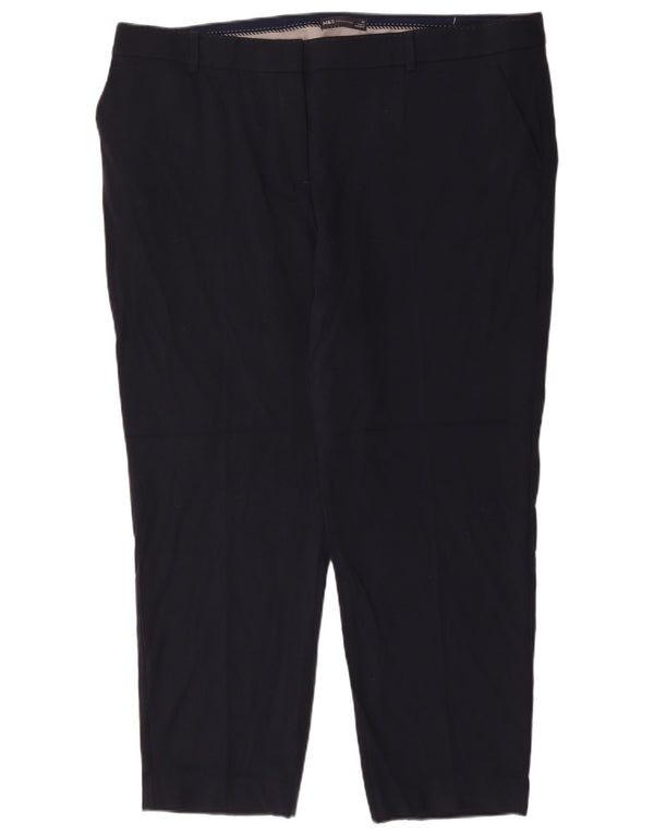 Pantaloni corti affusolati da donna Marks & Spencer UK 22 3XL W44 L28 Blu navy