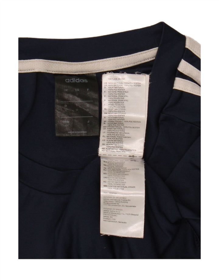 T-shirt ADIDAS da uomo Climalite Top medio in poliestere blu navy