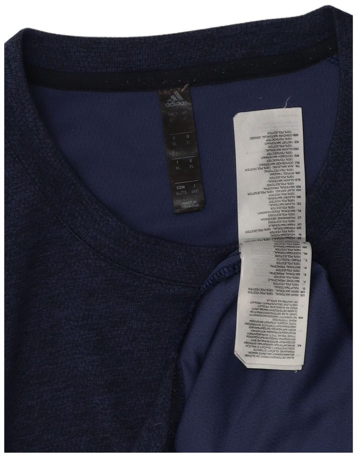 T-shirt da uomo Adidas Top XL blu navy in poliestere