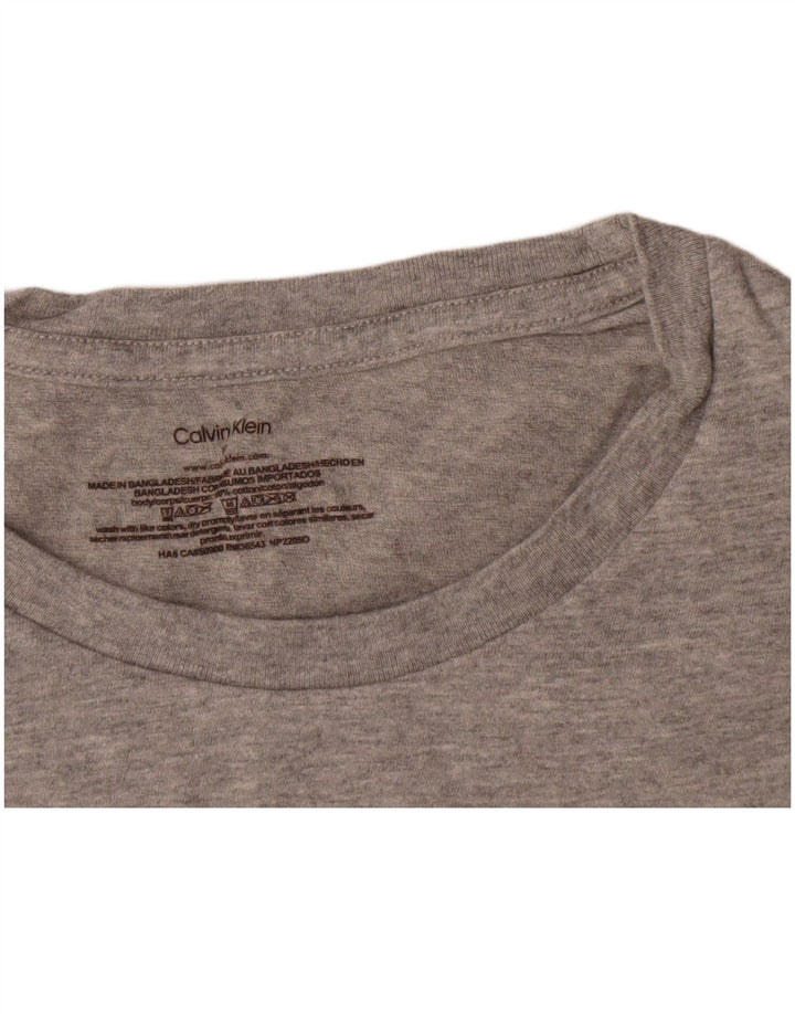 T-shirt da uomo Calvin Klein Top in cotone grigio medio