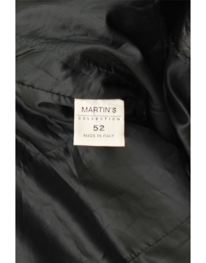 MARTIN'S Cappotto in Pelle da Uomo IT 52 XL Pelle Nera