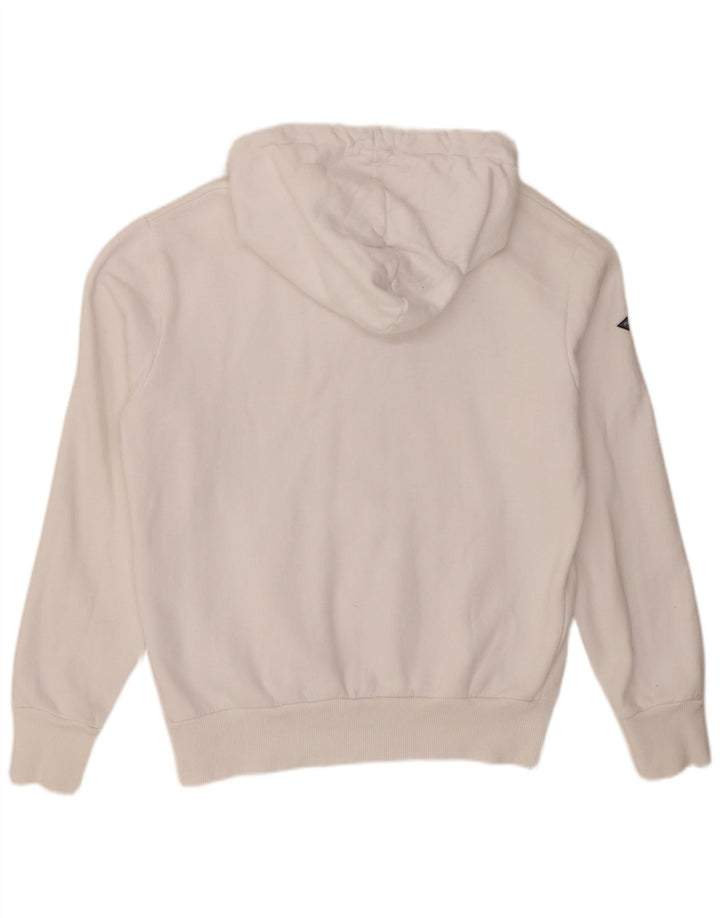 Maglione con cappuccio grafico da uomo Superdry grande in cotone bianco