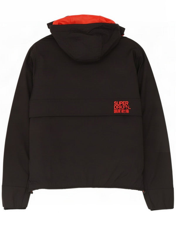 Superdry Giacca antipioggia da uomo The Windcagoule Graphic con cappuccio UK 40 Large Nero