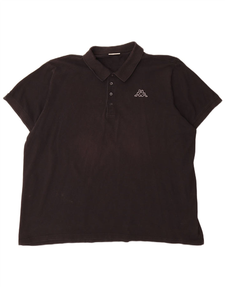 Polo Kappa Uomo 4XL Cotone Nero