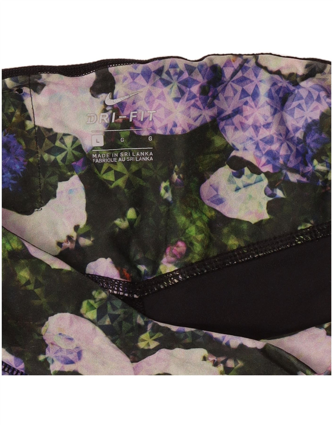 Leggings Nike Dri Fit Capri da donna UK 14 grande nero floreale