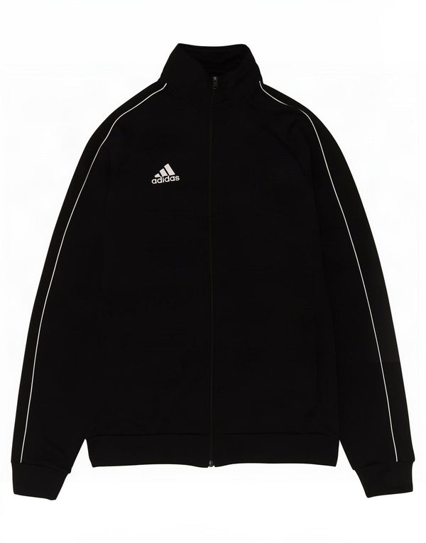 Giacca da ginnastica da uomo Adidas, giacca media, nera, in poliestere