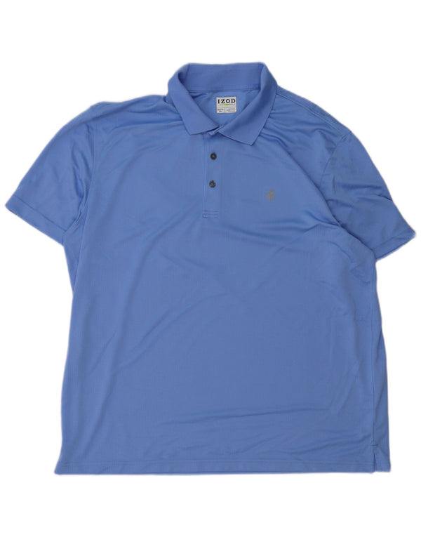 Polo IZOD da uomo grande e alta 2XL poliestere blu