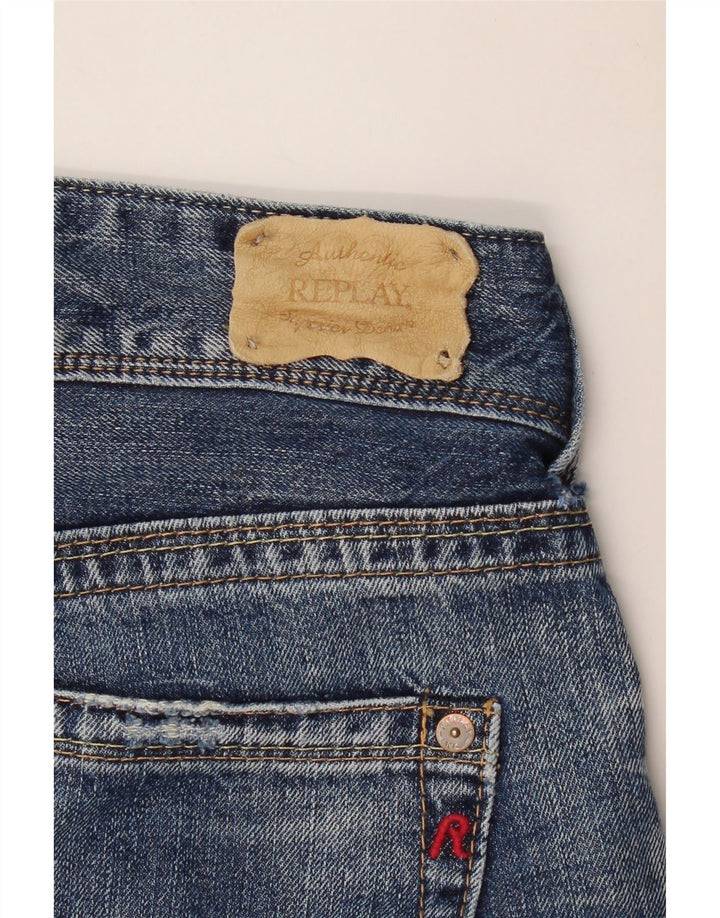 REPLAY Jeans da donna a gamba larga W32 L31 Blu