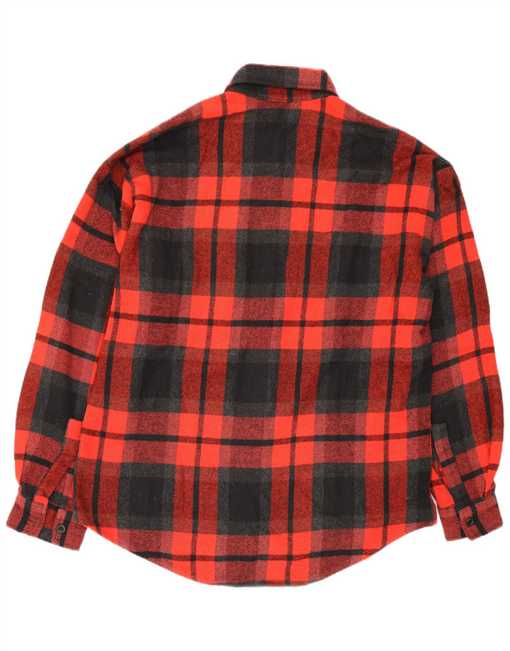 Camicia vintage da uomo in flanella XL scozzese rossa