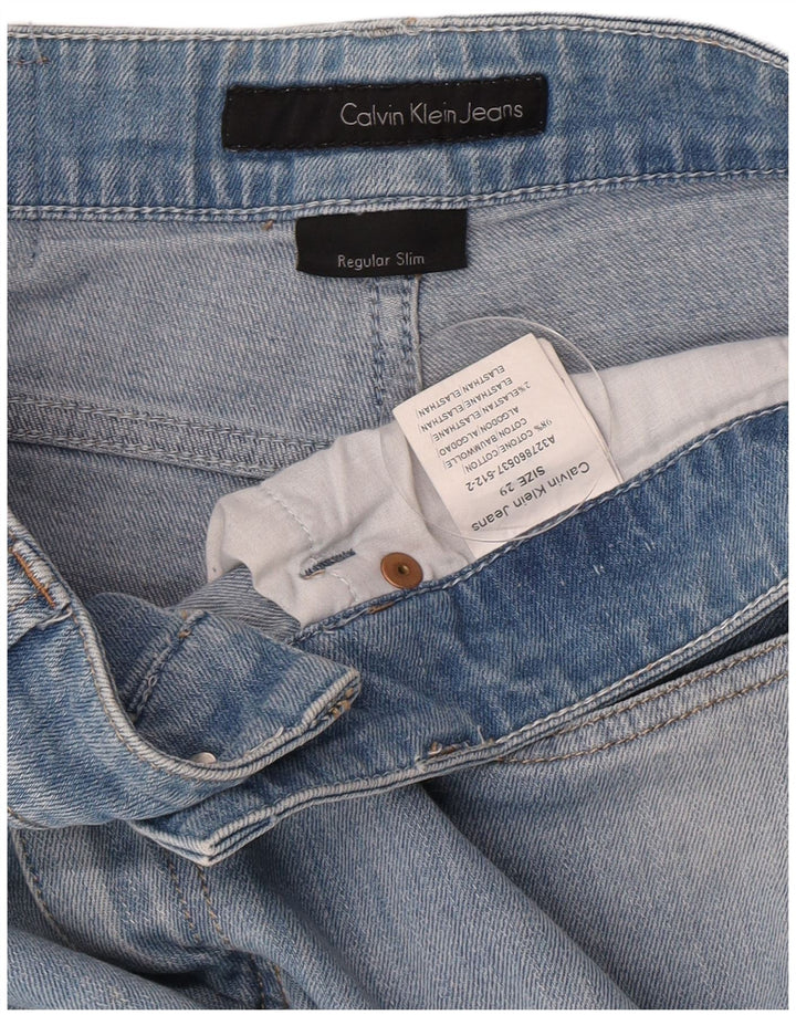 Jeans Capri da donna slim fit regolari Calvin Klein W29 cotone blu medio