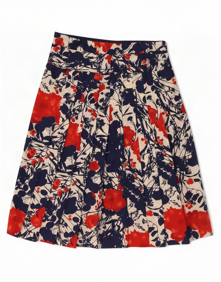 Gonna a pieghe vintage da donna media W30 floreale multicolore