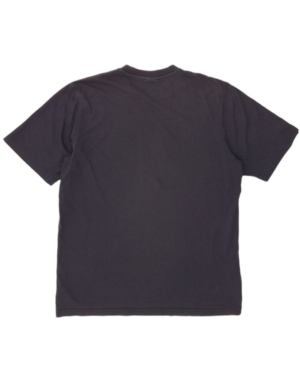 T-shirt grafica da uomo ADIDAS Top grande in cotone blu navy