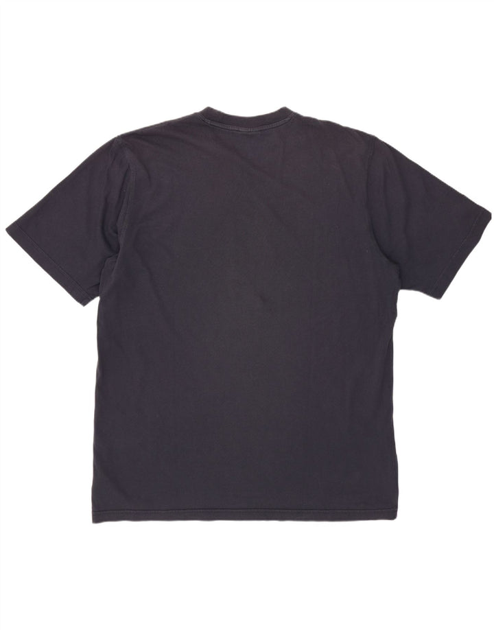 T-shirt grafica da uomo ADIDAS Top grande in cotone blu navy