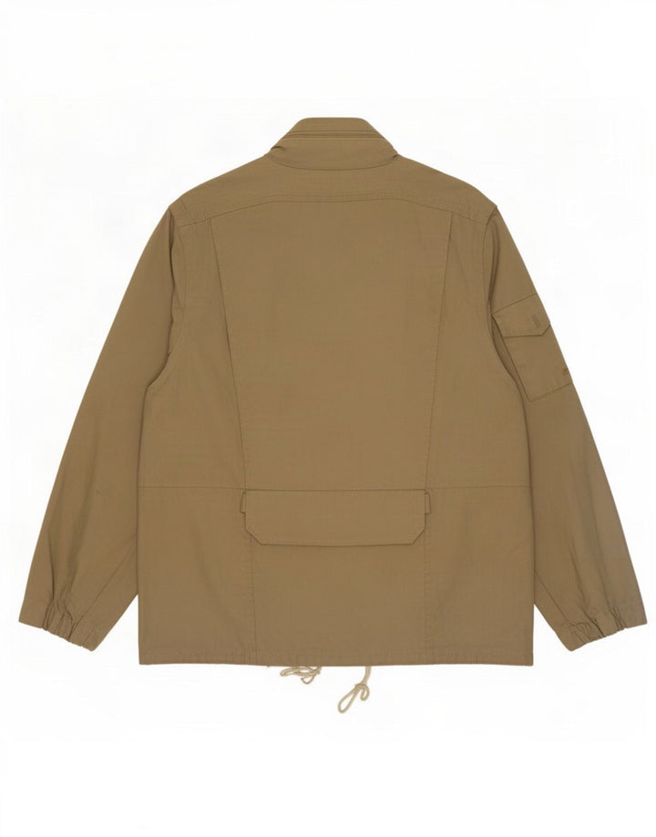 Giacca utilitaria vintage da uomo con cappuccio UK 40 grande beige