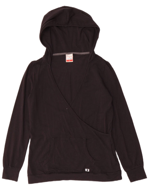 Camicetta con cappuccio Champion da donna Heritage Fit UK 18 XL cotone nero