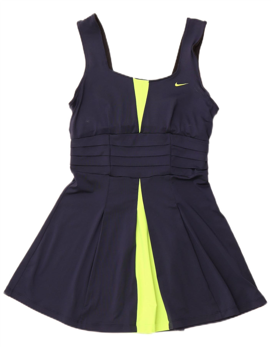 NIKE Costume da bagno Dri Fit da donna UK 12 Poliestere color block medio blu navy