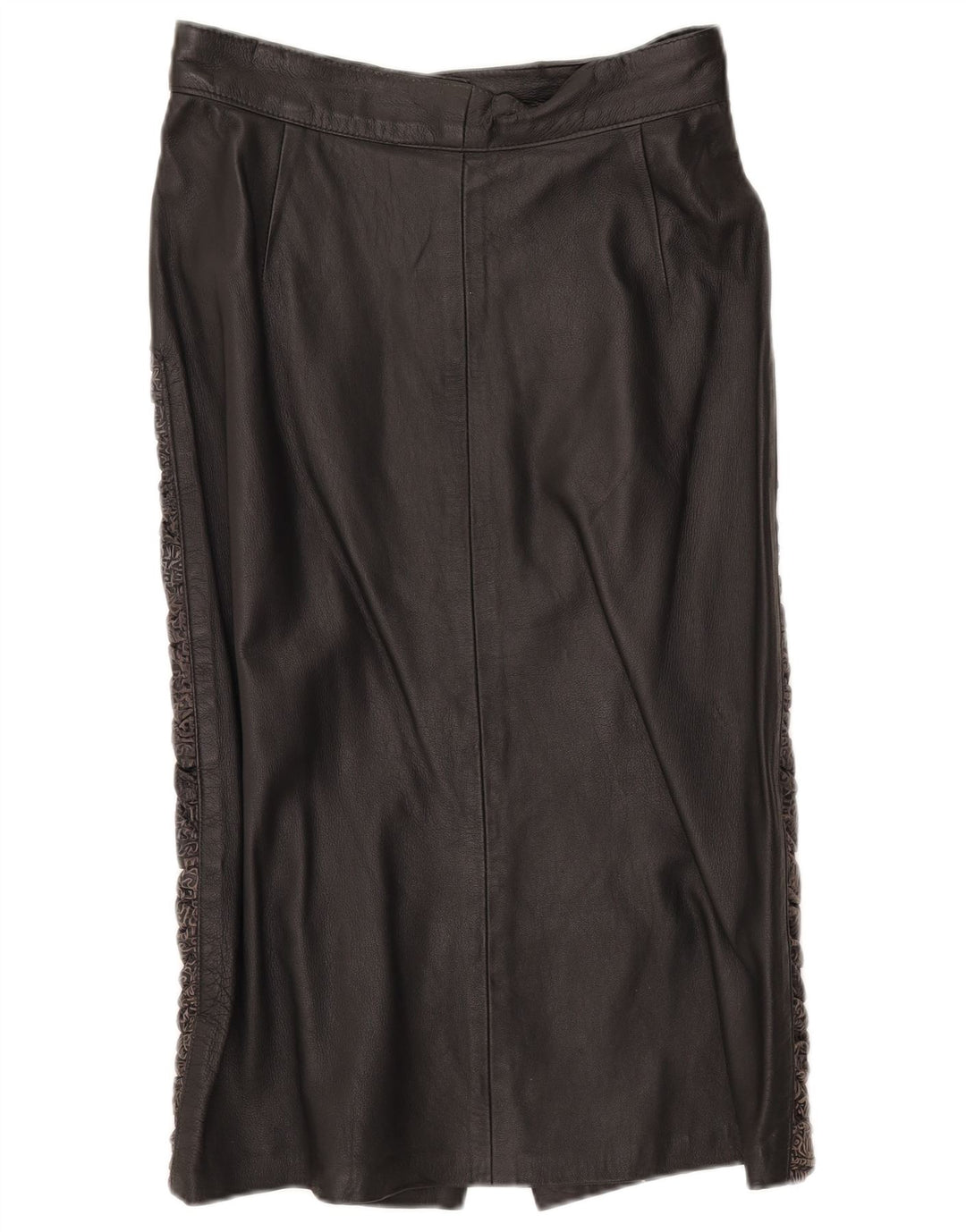 Gonna in pelle da donna VINTAGE W29 media nera