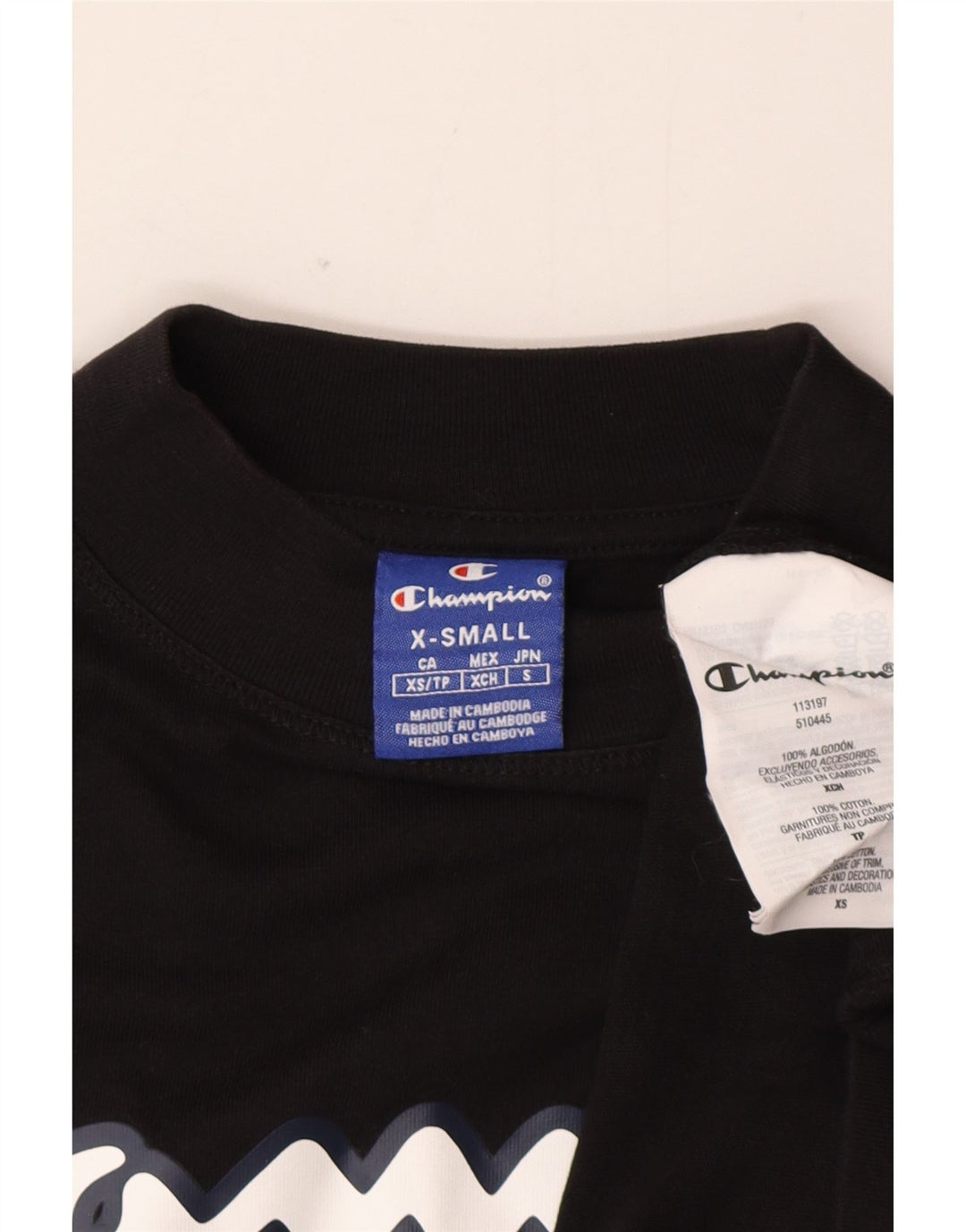 Felpa oversize con grafica da donna Champion UK 6 XS Nera