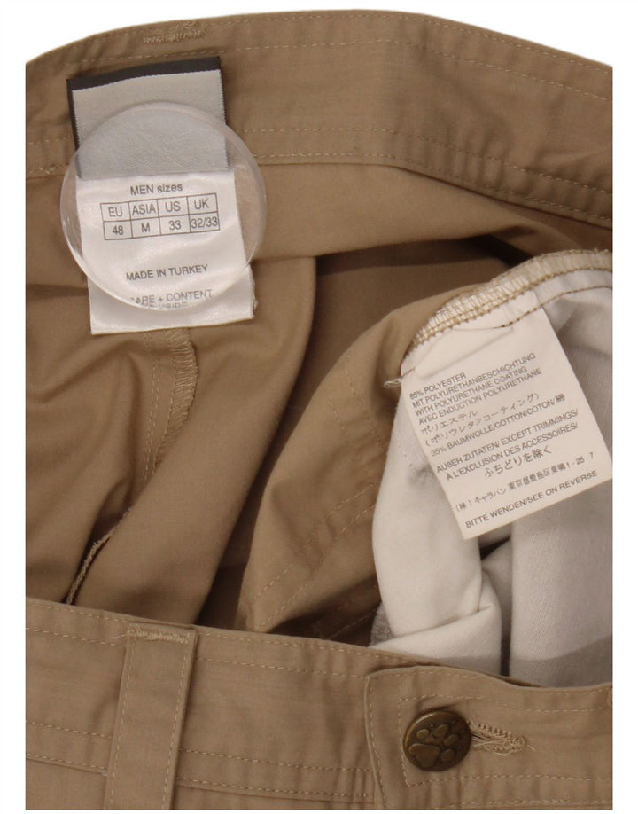 Pantaloni cargo da jogging da uomo Jack Wolfskin W32 L33 Poliestere beige