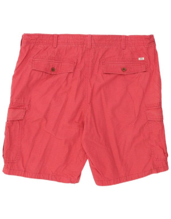 Pantaloncini cargo da uomo IZOD Salt Water W42 2XL cotone a quadri rosa