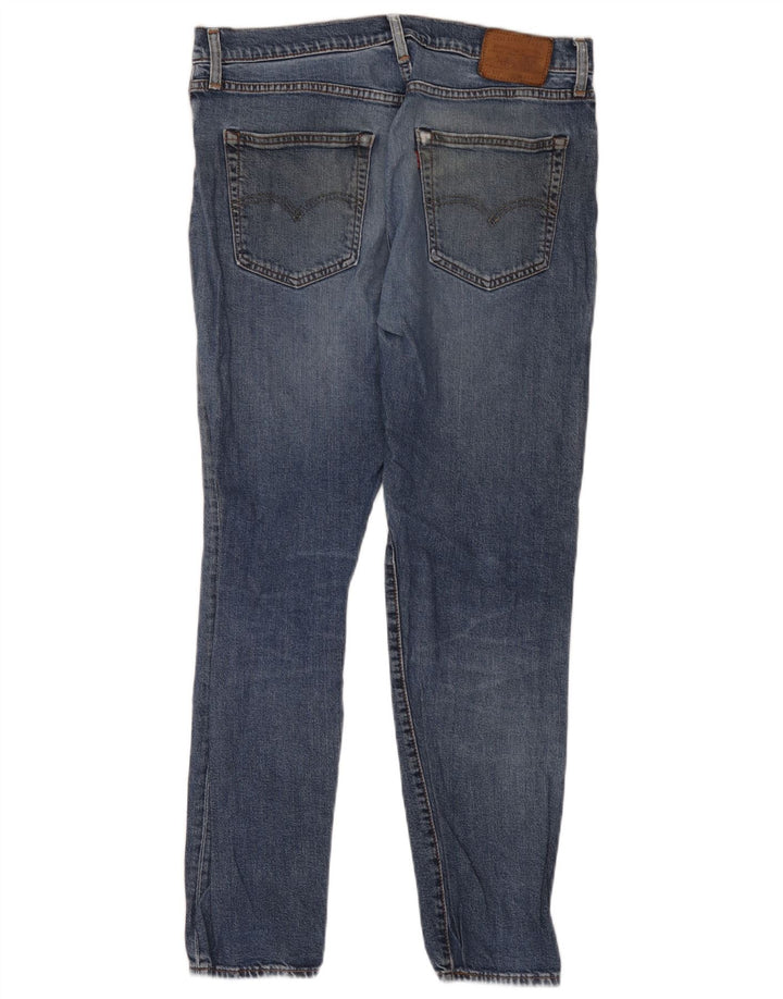Levi's Uomo 512 Jeans affusolati slim effetto consumato W34 L32 cotone blu