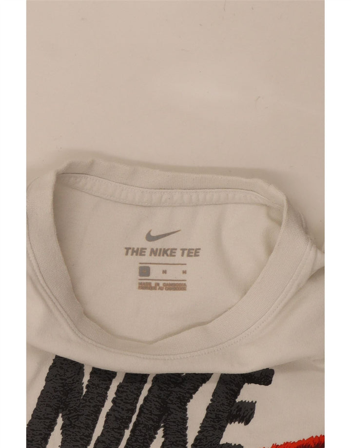 NIKE Mens Graphic T-Shirt Top Medium White Cotton Vintage Nike and Second-Hand Nike from Messina Hembry 