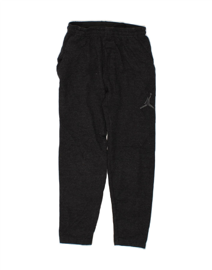 JORDAN Boys Dri Fit Tracksuit Trousers 8-9 Years Small Grey Lyocell Vintage Jordan and Second-Hand Jordan from Messina Hembry 