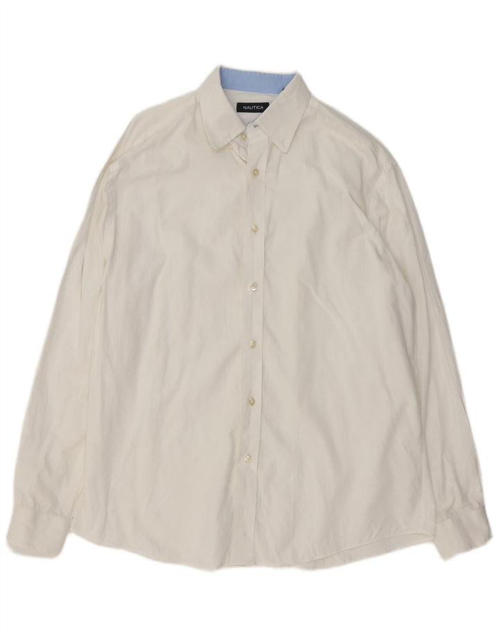 Camicia da uomo Nautica taglia 16 grande bianca