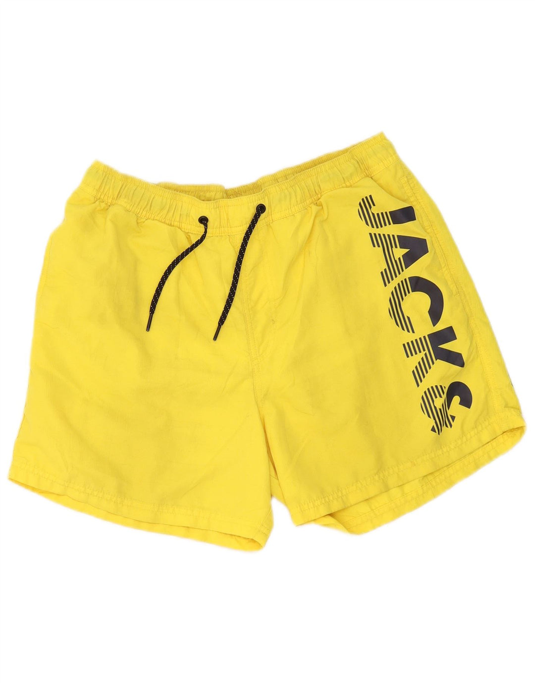Pantaloncini da bagno grafici da uomo Jack & Jones grandi in poliestere giallo