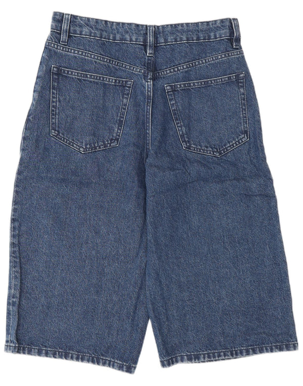 Bermuda da donna Zara a vita alta in denim dalla vestibilità rilassata EU 34 2XS W24 Blu
