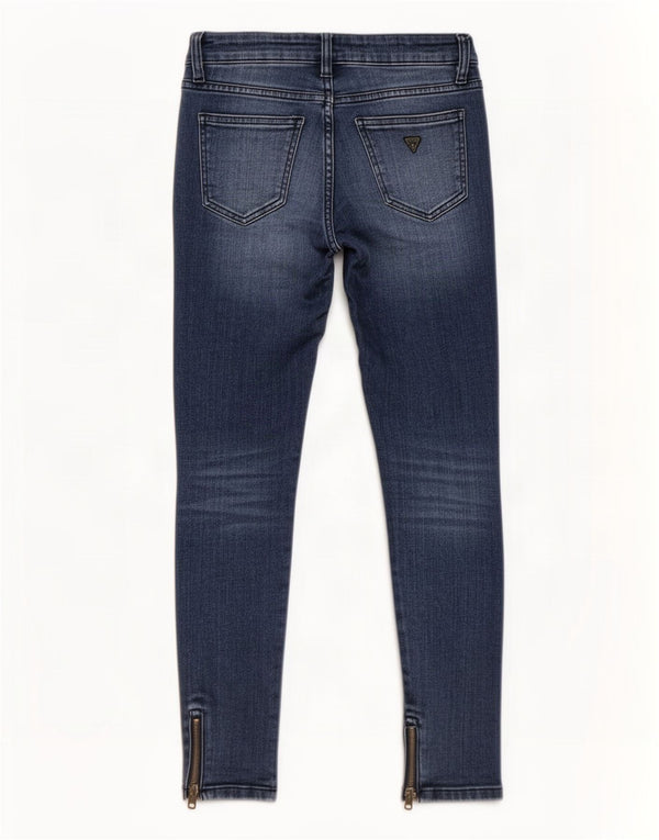Jeans skinny effetto consumato da donna Guess W27 L28 cotone blu