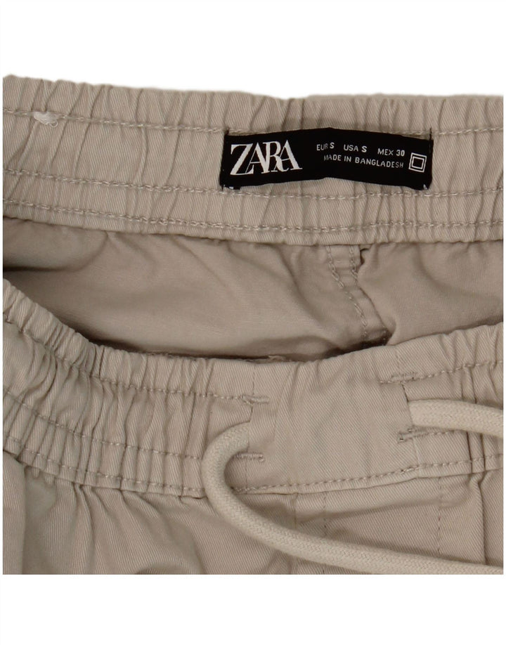 Pantaloni cargo da jogging Zara da uomo piccoli W30 L26 Beige