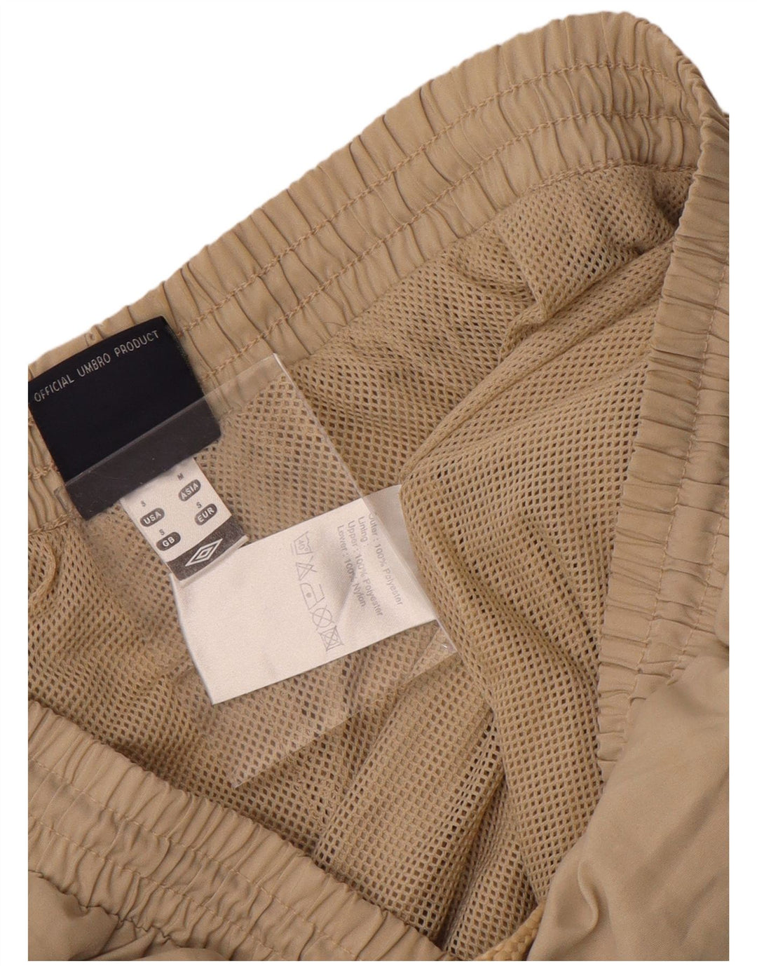 Pantaloni da tuta con grafica Umbro da uomo piccoli in poliestere beige