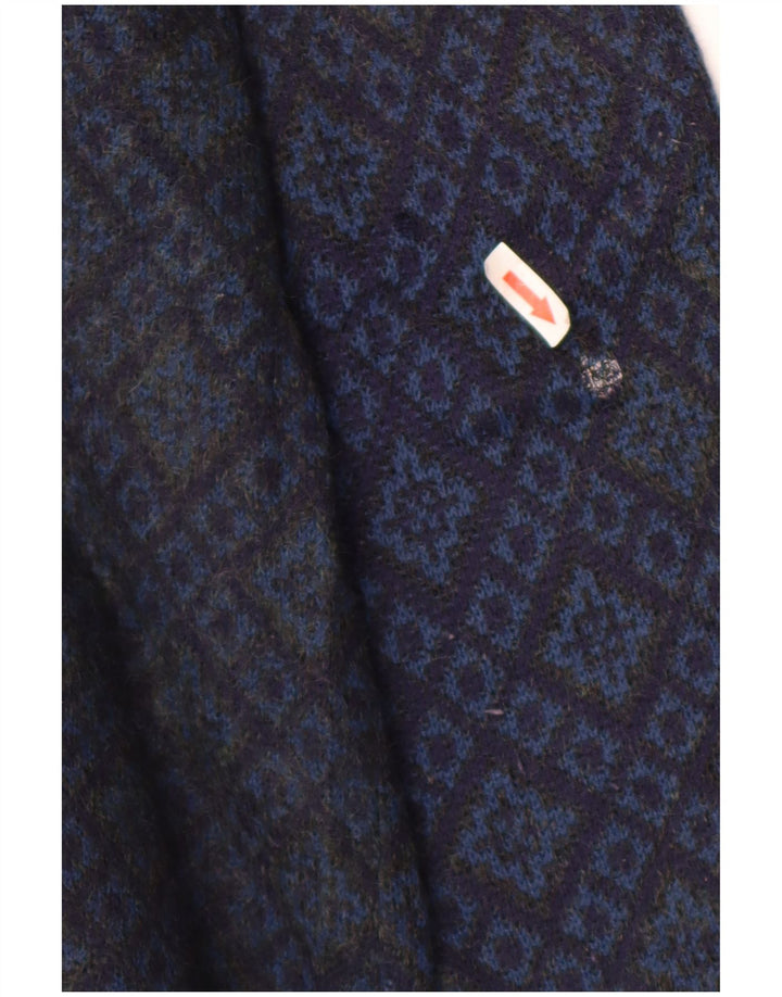 Maglione cardigan da uomo Della Ciana IT 52 Large Blu Navy Argyle/Diamante