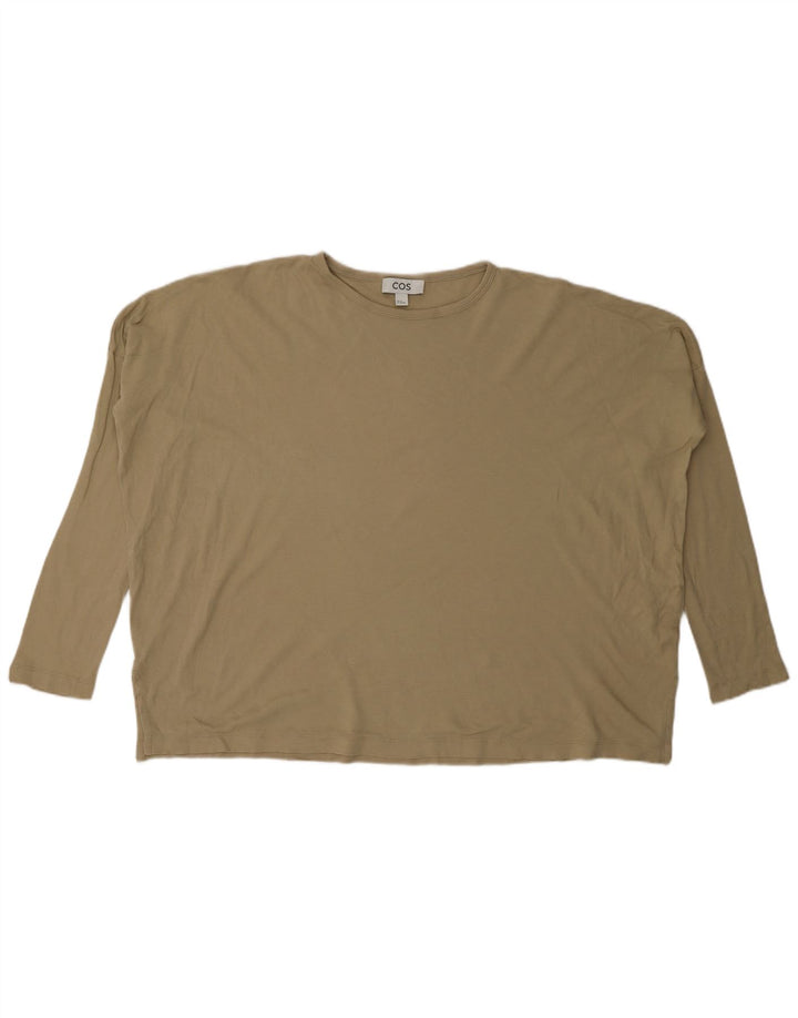 Cos Top oversize da donna a maniche lunghe UK 6 XS Cotone beige
