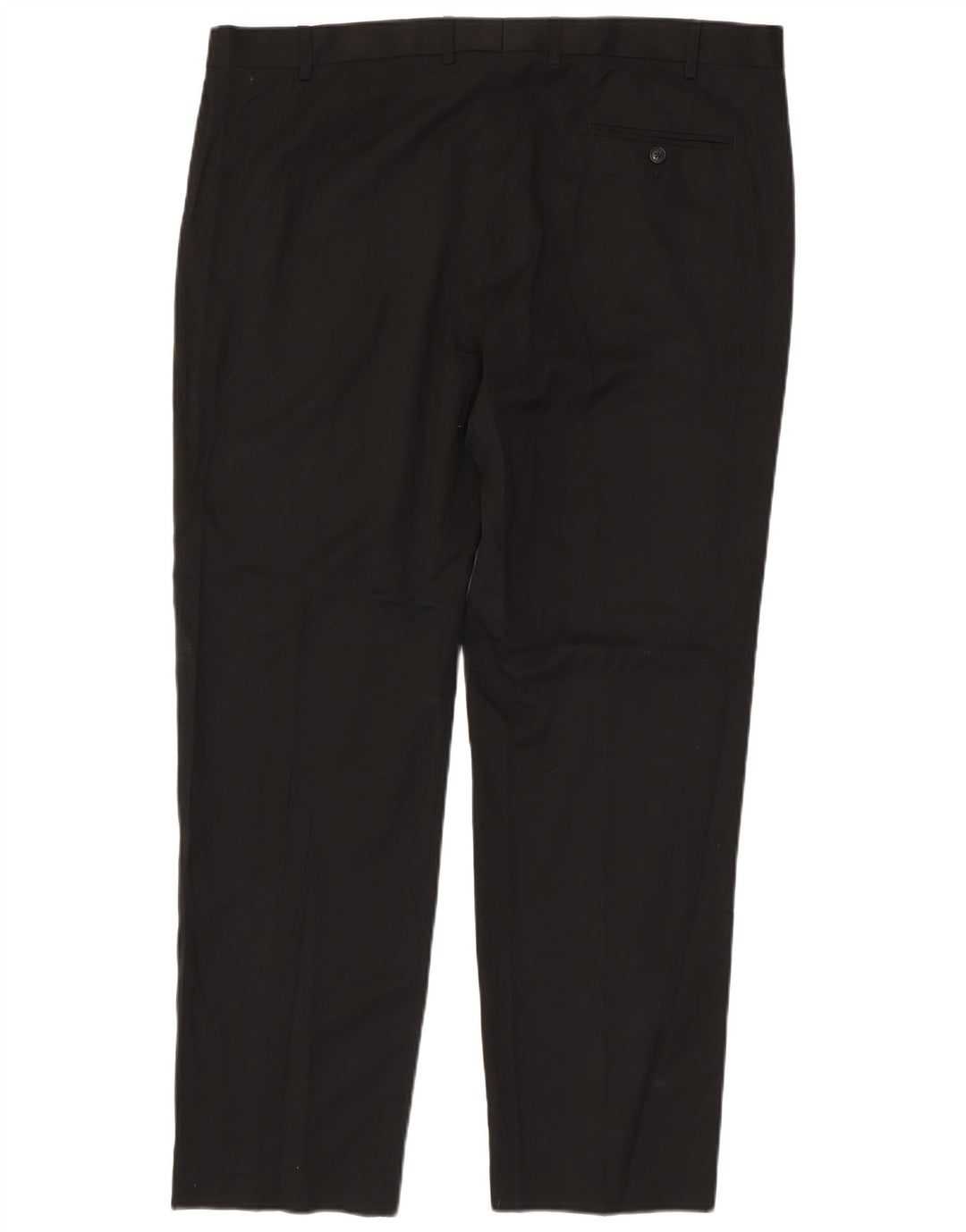 Pantaloni da abito regolari dritti da uomo Marks & Spencer W42 L33 poliestere nero