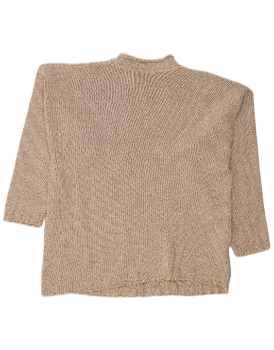 IL NEGOZIO DI MAGLIONE Maglione da uomo con collo alto, grande cotone beige