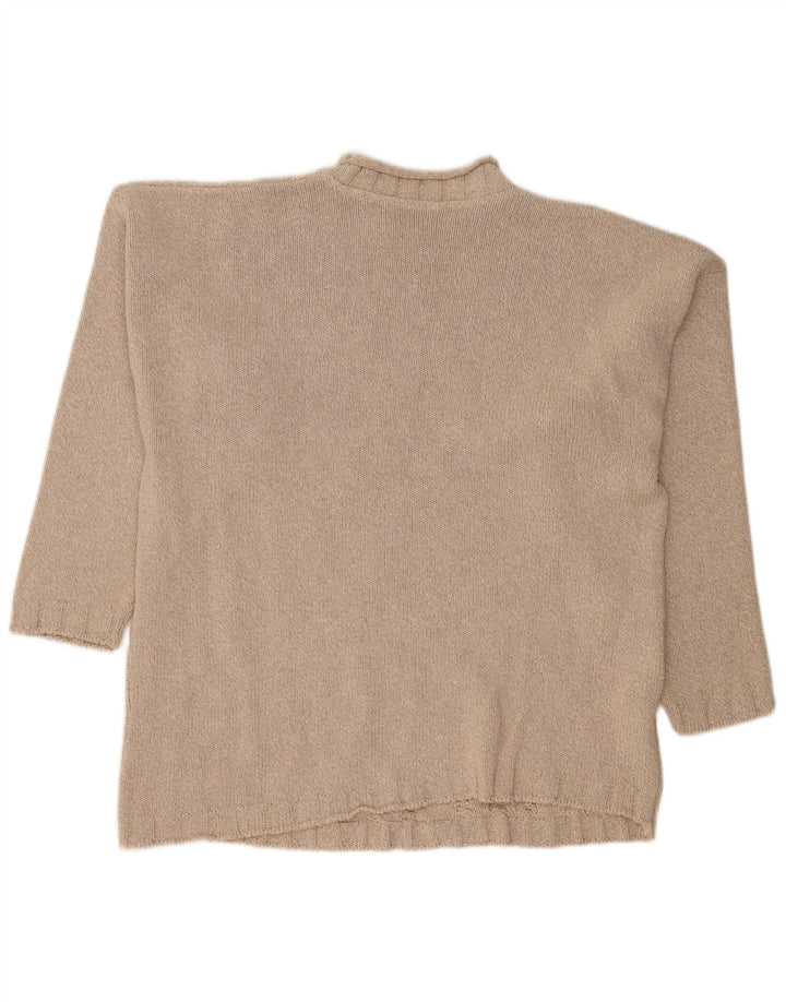 IL NEGOZIO DI MAGLIONE Maglione da uomo con collo alto, grande cotone beige