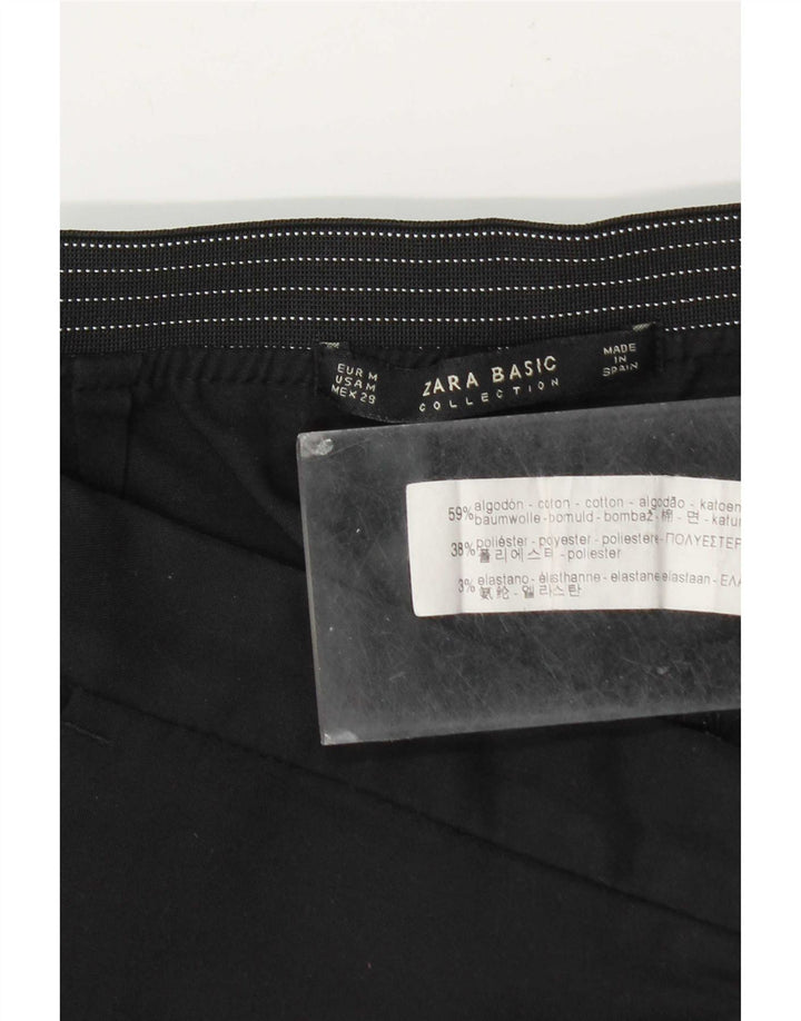 Pantaloni chino slim da donna Zara medi W29 L28 cotone nero