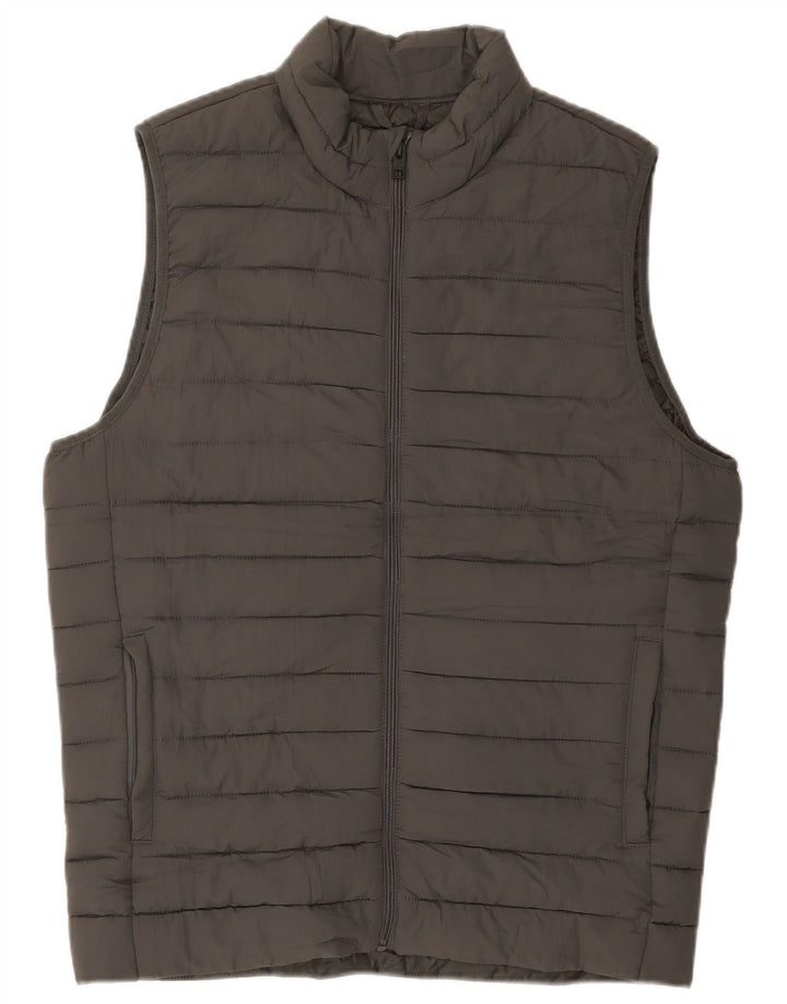 Gilet imbottito da uomo Jack & Jones UK 36 piccolo poliestere grigio